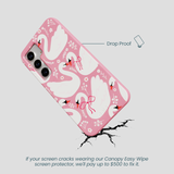 Bubblegum Pink Swan Garden Samsung Galaxy S25 Case