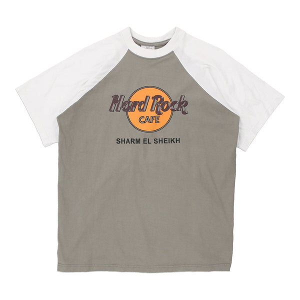 Vintage khaki Sharm El Sheikh Hard Rock Cafe T-Shirt - mens small