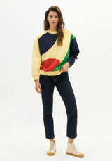 Sweatshirt Abstract Yellow