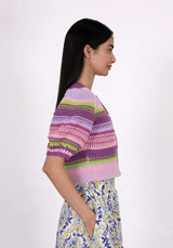 Cardigan Celeste Ss Cardi Multi-Weave