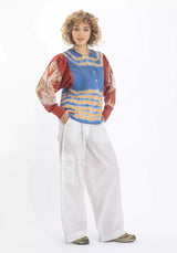 Blouse Rahi Blouse Blue-Orange
