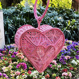 Heart Basket Bag Turquoise - Straw Bag - Iraca Palm Handbag, Top Handle Purse