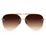 Smaller Megan 2 Faded Brown - Tangle Free Aviator Sunglasses