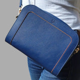 The Wilton Crossbody Bag in Navy Blue & Orange