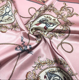 Anyyou Fashion Premium Satin Square Scarf – Elegant Pink Silk-Feel Neckwrap for Women