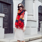 Anyyou 100% Pure Merino Wool Apple Red Poncho for Women Winter Large Scarf Pashmina Shawl Bandana Neck Wrap