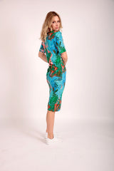 Paint Swirl Midi T-Shirt Dress