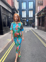 Paint Swirl Midi T-Shirt Dress