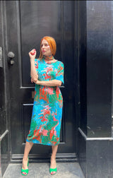 Paint Swirl Midi T-Shirt Dress