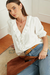 Chloe Shirt in Off White Solid