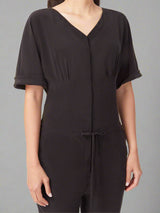 ACER | Draw-String Silk Jumpsuit