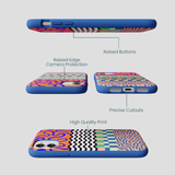 Electric Blue Tangerine Mix iPhone 11 Case