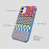 Electric Blue Tangerine Mix iPhone 11 Case