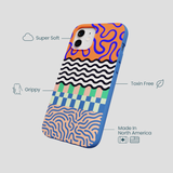 Electric Blue Tangerine Mix iPhone 12/ iPhone 12 Pro Case