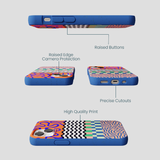 Electric Blue Tangerine Mix iPhone 13 Mini Case