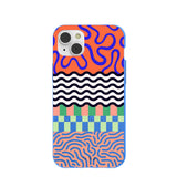 Electric Blue Tangerine Mix iPhone 14 Plus Case