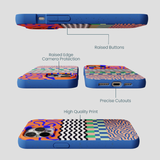 Electric Blue Tangerine Mix iPhone 14 Pro Max Case