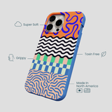 Electric Blue Tangerine Mix iPhone 14 Pro Max Case