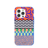 Electric Blue Tangerine Mix iPhone 14 Pro Case