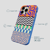 Electric Blue Tangerine Mix iPhone 15 Pro Max Case