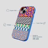 Electric Blue Tangerine Mix iPhone 15 Case