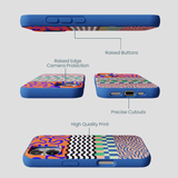 Electric Blue Tangerine Mix iPhone 16 Case