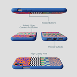 Electric Blue Tangerine Mix iPhone XR Case
