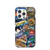 Black Trail Stickers iPhone 14 Pro Case