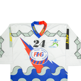 INTERHOCKEY Mens Jersey White Long Sleeve V-Neck 2XL