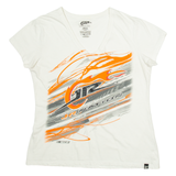 JR NATION Nascar Womens T-Shirt White USA V-Neck XL