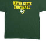 CHAMPION Wayne State Football Mens T-Shirt Green USA L