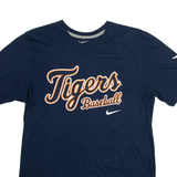 NIKE Tigers Baseball Mens T-Shirt Blue USA M