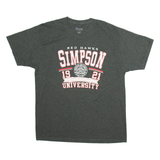 CHAMPION Red Hawks Simpson University Mens T-Shirt Grey USA L