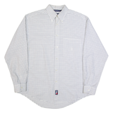 NAUTICA Mens Shirt Cream Check Long Sleeve M