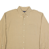 TOMMY HILFIGER Mens Shirt Beige Check Long Sleeve XL