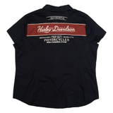 HARLEY DAVIDSON Womens Worker Shirt Black 2XL
