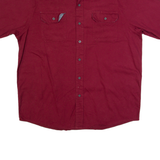 WRANGLER Mens Plain Shirt Maroon L