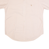 RALPH LAUREN Blake Mens Shirt Pink Striped 3/4 Sleeve M