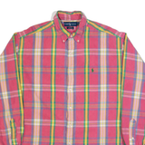 RALPH LAUREN Blake Mens Shirt Pink Check Long Sleeve L