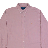 RALPH LAUREN Mens Shirt Brown Striped Long Sleeve XL
