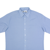 C&A Mens Plain Shirt Blue 90s L