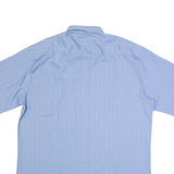 C&A Mens Plain Shirt Blue 90s L