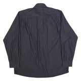 RENATO CAVALLI Mens Plain Shirt Grey Long Sleeve L