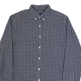 TOMMY HILFIGER New York Fit Mens Shirt Grey Gingham Long Sleeve S