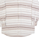 FREY Mens Shirt Beige 90s Fair Isle Long Sleeve M