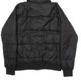 ELLESSE Womens Puffer Jacket Black Hooded UK 6