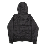 ELLESSE Womens Puffer Jacket Black Hooded UK 6