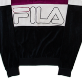 FILA Womens Sweatshirt Black Crew Neck XS