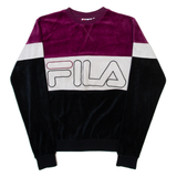 FILA Womens Sweatshirt Black Crew Neck XS