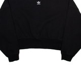 ADIDAS ORIGINALS Womens Sweatshirt Black Crew Neck UK 6